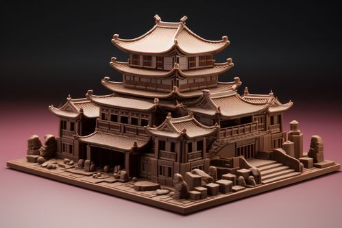 國風建筑巧克力模型 甜食與文化的完美融合